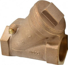 NIBCO - 2" Bronze Check Valve - Y-Pattern, FNPT x FNPT, 600 WOG - Americas Industrial Supply