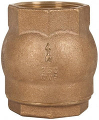 NIBCO - 2" Bronze Check Valve - Inline, FNPT x FNPT, 250 WOG - Americas Industrial Supply