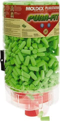 Moldex - Disposable Non-Refillable Earplug Dispenser with 33 dB Earplugs - Green Earplugs, 500 Pairs, Includes Mounting Bracket, Template & Hardware - Americas Industrial Supply