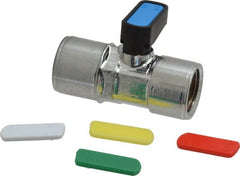 Aignep USA - 3/8" Pipe, Brass Miniature Ball Valve - Exact Industrial Supply