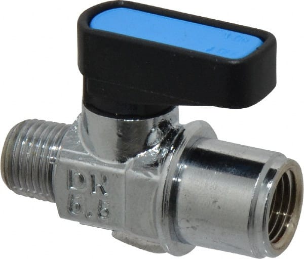 Aignep USA - 1/8" Pipe, Brass Miniature Ball Valve - Americas Industrial Supply