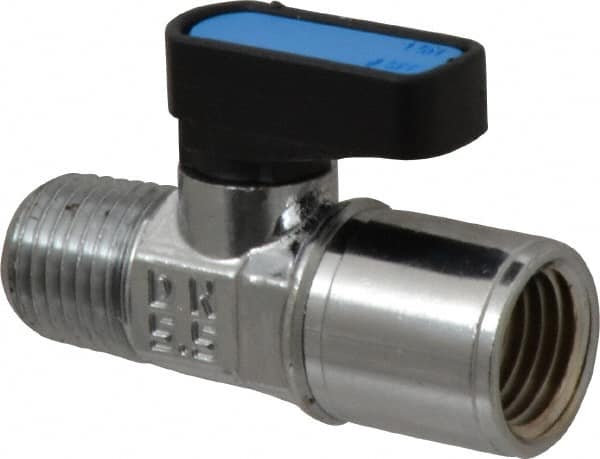 Miniature Manual Ball Valve: 1/4″ Pipe MNPT x FNPT
