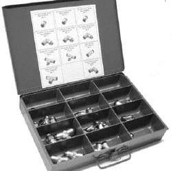 Alpha Technologies - 55 Piece, Push to Connect Fitting Kit - 1/8 to 3/8 NPT, 1/4" Tube - Americas Industrial Supply