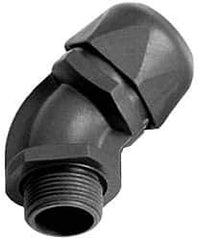 Murrplastik - 2" Trade, Nylon Compression Angled Liquidtight Conduit Connector - Noninsulated - Americas Industrial Supply