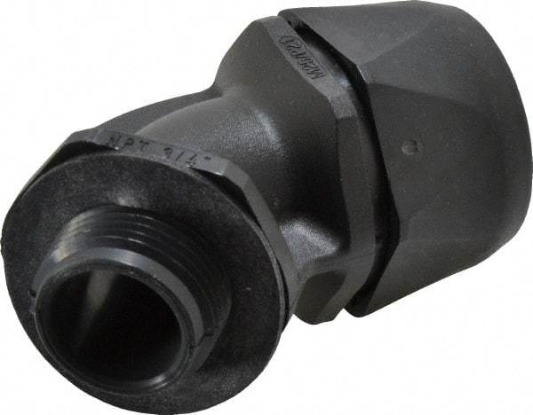 Murrplastik - 3/4" Trade, Nylon Compression Angled Liquidtight Conduit Connector - Noninsulated - Americas Industrial Supply