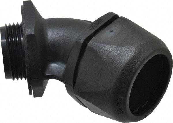 Murrplastik - 1" Trade, Nylon Compression Angled Liquidtight Conduit Connector - Noninsulated - Americas Industrial Supply