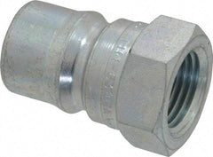 Parker - 1/2 NPTF Steel Hydraulic Hose Female Pipe Thread Nipple - 4,000 psi - Americas Industrial Supply