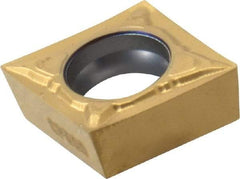 Seco - CCMT32.50.5 F1 Grade CP500 Carbide Turning Insert - TiAlN/TiN Finish, 80° Diamond, 3/8" Inscr Circle, 5/32" Thick, 0.0078" Corner Radius - Americas Industrial Supply
