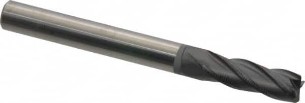 Niagara Cutter - 1/4", 4 Flute, Single End, Solid Carbide, 0.02" Corner Radius End Mill - 2-1/2" OAL, 30° Helix, Right Hand Flute, 3/4" LOC, Right Hand Cut - Americas Industrial Supply