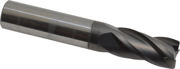 Niagara Cutter - 1/2", 4 Flute, Single End, Solid Carbide, 0.03" Corner Radius End Mill - 3" OAL, 30° Helix, Right Hand Flute, 1" LOC, Right Hand Cut - Americas Industrial Supply