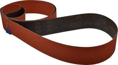 3M - 3" Wide x 132" OAL, 80 Grit, Ceramic Abrasive Belt - Ceramic, Medium, Coated, YF Weighted Cloth Backing, Wet/Dry, Series 777F - Americas Industrial Supply