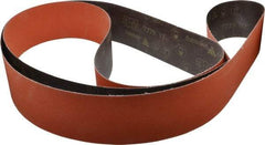 3M - 4" Wide x 132" OAL, 80 Grit, Ceramic Abrasive Belt - Ceramic, Medium, Coated, YF Weighted Cloth Backing, Wet/Dry, Series 777F - Americas Industrial Supply