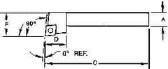 Seco - SCLC, Left Hand Cut, -5° Lead Angle, 5/8" Shank Height x 5/8" Shank Width, Neutral Rake Indexable Turning Toolholder - 4" OAL, CC..32.5. Insert Compatibility, Series Screw Lock - Americas Industrial Supply