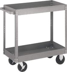 Quantum Storage - 500 Lb Capacity, 30" Wide x 16" Long x 32" High Standard Utility Cart - 2 Shelf, Steel - Americas Industrial Supply