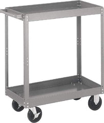 Quantum Storage - 1,000 Lb Capacity, 30" Wide x 16" Long x 35" High Standard Utility Cart - 2 Shelf, Steel - Americas Industrial Supply
