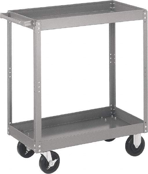 Quantum Storage - 1,000 Lb Capacity, 48" Wide x 24" Long x 35" High Standard Utility Cart - 2 Shelf, Steel - Americas Industrial Supply