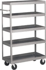 Quantum Storage - 1,000 Lb Capacity, 48" Wide x 18" Long x 57" High Shelf Cart - 5 Shelf, Steel - Americas Industrial Supply