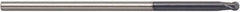 Accupro - 3/8" Diam, 3/8" LOC, 2 Flute Solid Carbide Ball End Mill - AlTiN Finish, Single End, 6" OAL, 3/8" Shank Diam, Spiral Flute - Americas Industrial Supply