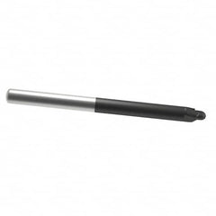 Accupro - 3/8" Diam, 3/8" LOC, 2 Flute Solid Carbide Ball End Mill - AlTiN Finish, Single End, 4" OAL, 3/8" Shank Diam, Spiral Flute - Americas Industrial Supply