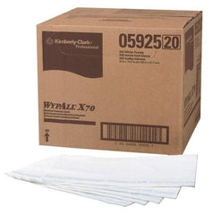 WypAll - 1/4 Fold Food Service Wipes - Box, 23-1/2" x 12-1/2" Sheet Size, Blue & White - Americas Industrial Supply