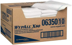 WypAll - 1/4 Fold Food Service Wipes - Box, 24" x 13-1/2" Sheet Size, Blue & White - Americas Industrial Supply