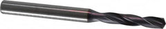Kennametal - 4.8006mm 140° Spiral Flute Solid Carbide Screw Machine Drill Bit - Multilayer TiAlN Finish, Right Hand Cut, 28mm Flute Length, 66mm OAL, Standard Point, Straight Shank - Americas Industrial Supply