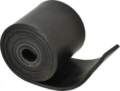 Made in USA - 1/4" Thick x 4" Wide x 60" Long, Buna-N Rubber Strip - Stock Length, 40 Shore A Durometer, 800 to 1,000 psi Tensile Strength, -20 to 170°F, Black - Americas Industrial Supply