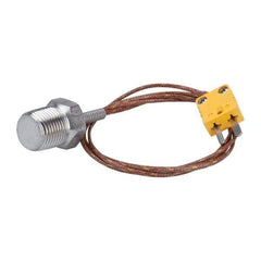 Thermo Electric - 0 to 221°F, K Pipe Plug, Thermocouple Probe - 5 Ft. Cable Length, Mini Connector, 10 Sec Response Time - Americas Industrial Supply