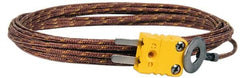 Thermo Electric - 0 to 900°F, K Surface, Thermocouple Probe - 25 Ft. Cable Length, Mini Connector, 15 Sec Response Time - Americas Industrial Supply