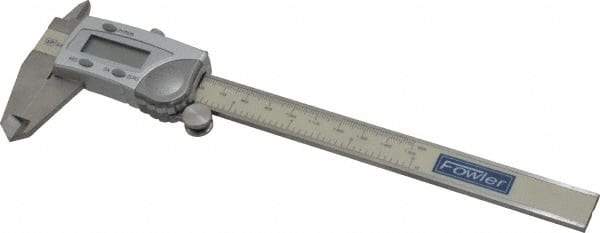 Fowler - 0 to 150mm Range, 0.01mm Resolution, IP54 Electronic Caliper - Stainless Steel with 1.56" Stainless Steel Jaws, 0.02mm Accuracy, SPC Output - Americas Industrial Supply