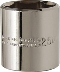 Proto - 3/8" Drive, Standard Hand Socket - 6 Points, 1-3/8" OAL, Chrome Vanadium, Chrome Finish - Americas Industrial Supply
