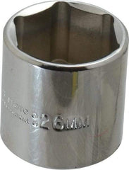 Proto - 3/8" Drive, Standard Hand Socket - 6 Points, 1-3/8" OAL, Chrome Vanadium, Chrome Finish - Americas Industrial Supply