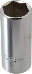 Proto - 3/8" Drive, Deep Hand Socket - 6 Points, 2-3/4" OAL, Chrome Finish - Americas Industrial Supply