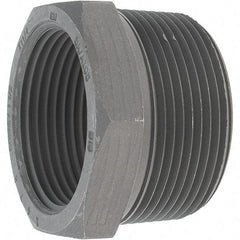 Made in USA - Size 1-1/2 x 1-1/4", Class 3,000, Forged Carbon Steel Black Pipe Hex Bushing - 3,000 psi, Threaded End Connection - Americas Industrial Supply