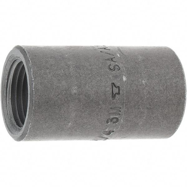 Made in USA - Size 3/8 x 1/4", Class 3,000, Forged Carbon Steel Black Pipe Reducing Coupling - 3,000 psi, Threaded End Connection - Americas Industrial Supply
