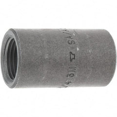 Made in USA - Size 3/8 x 1/4", Class 3,000, Forged Carbon Steel Black Pipe Reducing Coupling - 3,000 psi, Threaded End Connection - Americas Industrial Supply