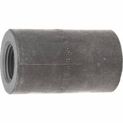 Made in USA - Size 1/2 x 3/8", Class 3,000, Forged Carbon Steel Black Pipe Reducing Coupling - 3,000 psi, Threaded End Connection - Americas Industrial Supply