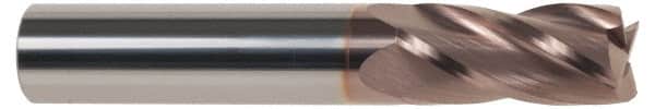 SGS - 3/4", 1-1/2" LOC, 3/4" Shank Diam, 4" OAL, 4 Flute, Solid Carbide Square End Mill - Single End, TiCN Finish, Spiral Flute, 30° Helix, Centercutting, Right Hand Cut, Right Hand Flute, Series 1 - Americas Industrial Supply