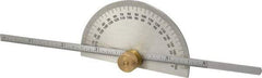 Value Collection - 0 to 6 Inch Rule Measurement Range, 0 to 180° Angle Measurement Range, Half Round Head Stainless Steel (Rule); Steel (Head) Protractor and Depth Gage - Accurate up to 0.5°, 1° Angle Graduation - Americas Industrial Supply