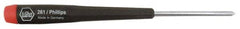 Wiha - #00, 4-5/8" OAL, Standard Phillips Screwdriver - 1-9/16" Blade Length, Ergonomic Handle - Americas Industrial Supply
