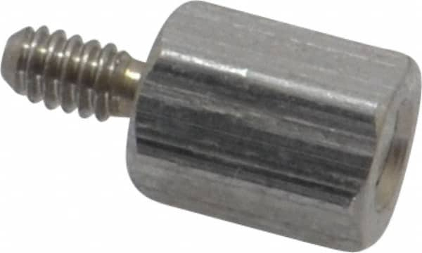 Electro Hardware - #2-56, 1/4" OAL, 3/16" Across Flats, Stainless Steel Hex Male/Female Circuit Board Standoffs - 3/16" Thread Depth, 1/4" Body Length, Uncoated - Americas Industrial Supply