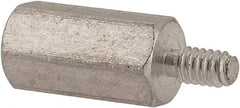 Electro Hardware - #2-56, 3/8" OAL, 3/16" Across Flats, Aluminum Hex Male/Female Circuit Board Standoffs - 3/16" Thread Depth, 3/8" Body Length, Uncoated - Americas Industrial Supply