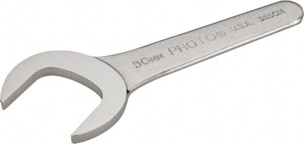 Proto - 50mm Standard Service Open End Wrench - 8-1/2" OAL, Single End, Satin Finish, 30° Head Angle - Americas Industrial Supply