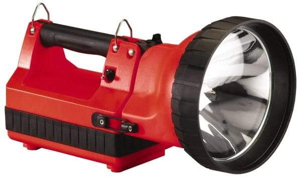 Streamlight - Xenon Bulb, Spotlight/Lantern Flashlight - Orange Plastic Body, 1 Lead-Acid Battery Included - Americas Industrial Supply