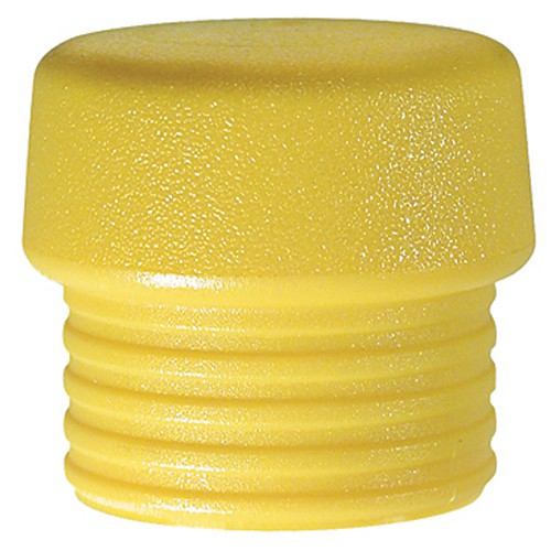 Split Head Mallet Face 1.2″ Med Hard, Shore Hardness 65-D, Yellow, Polyurethane - Americas Industrial Supply