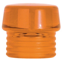 Split Head Mallet Face 2″ Hard Shore Hardness 72-D, Orange, Cell Acetate - Americas Industrial Supply