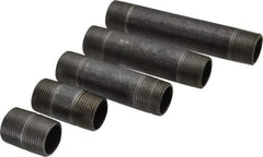 Made in USA - 66 Piece, 3/4" Pipe, Black Finished Steel Pipe Nipple Set - Schedule 40, (6) Close, (6) 1-1/2, (6) 2, (6) 2-1/2, (6) 3, (6) 3-1/2, (6) 4, (6) 4-1/2, (6) 5, (6) 5-1/2, (6) 6 - Americas Industrial Supply