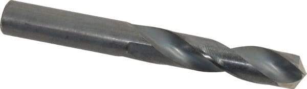 Hertel - 0.404" 135° Spiral Flute High Speed Steel Screw Machine Drill Bit - Oxide Finish, Right Hand Cut, 1-15/16" Flute Length, 3-5/16" OAL, Split Point, Straight Shank - Americas Industrial Supply