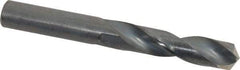 Hertel - 0.404" 135° Spiral Flute High Speed Steel Screw Machine Drill Bit - Oxide Finish, Right Hand Cut, 1-15/16" Flute Length, 3-5/16" OAL, Split Point, Straight Shank - Americas Industrial Supply