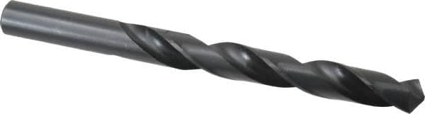 Hertel - 9/16" 118° High Speed Steel Jobber Drill - Oxide Finish, Right Hand Cut, Spiral Flute, Straight Shank, 6-5/8" OAL, Standard Point - Americas Industrial Supply